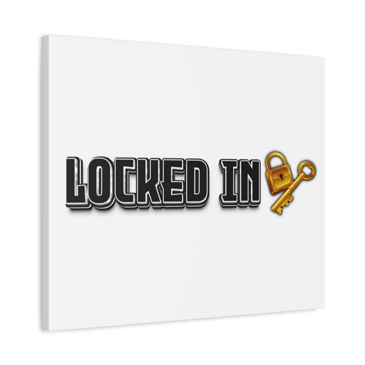 Locked In Canvas Wall Art, Key and Padlock Design, Home Decor, Gift for Homeowners, Motivational  Print, Office Wall Decor