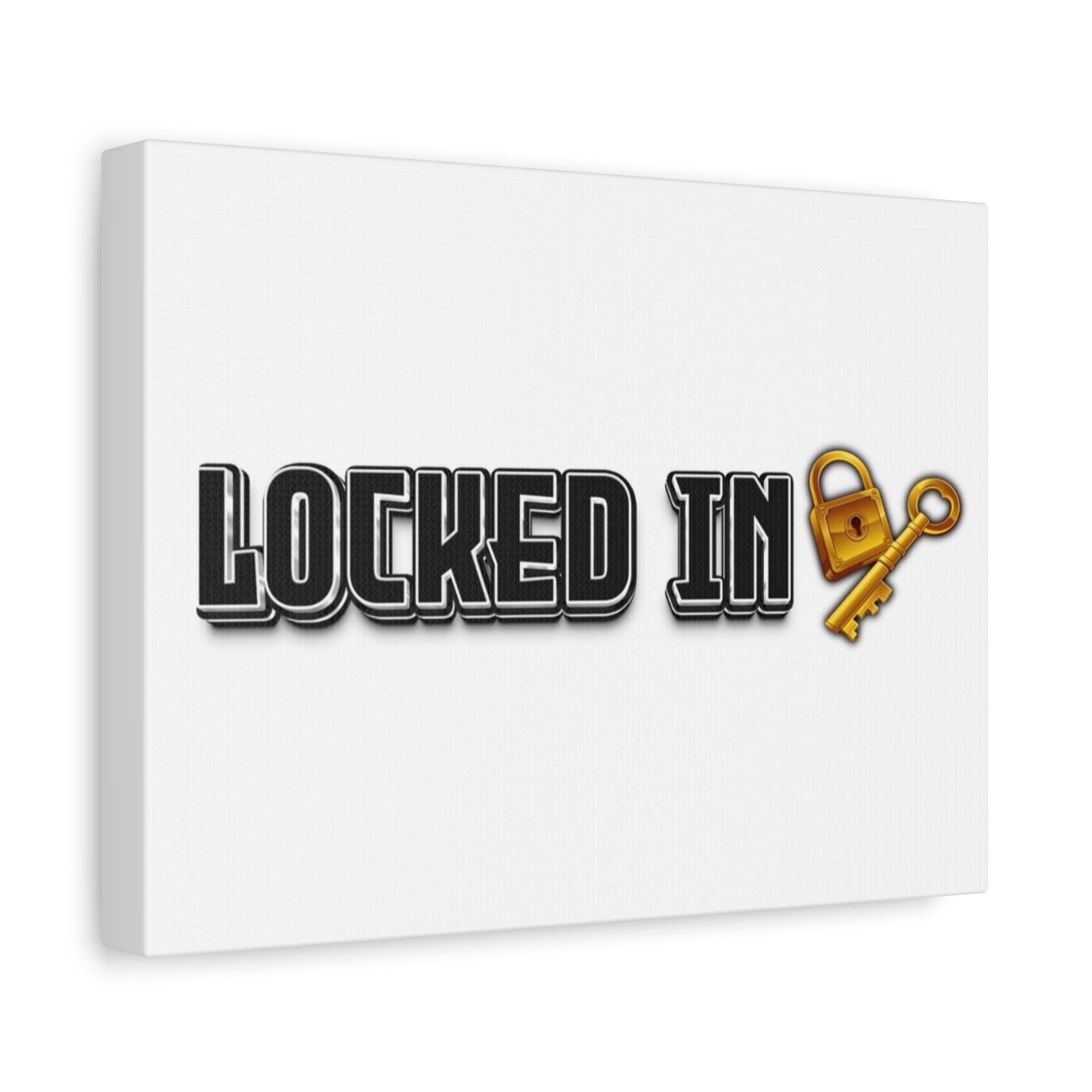 Locked In Canvas Wall Art, Key and Padlock Design, Home Decor, Gift for Homeowners, Motivational  Print, Office Wall Decor