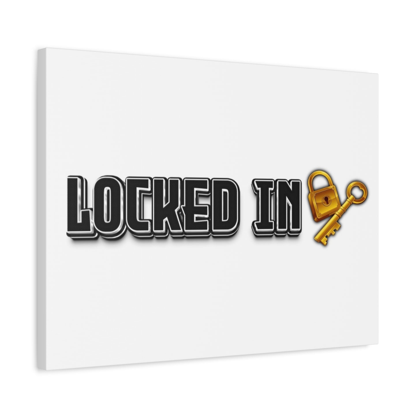 Locked In Canvas Wall Art, Key and Padlock Design, Home Decor, Gift for Homeowners, Motivational  Print, Office Wall Decor